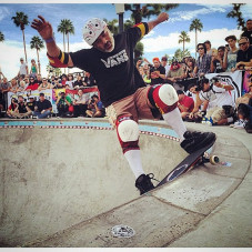 Smith Grind at the @elgatoclassic #elgatoclassic skate session at @palmspringsskatepark last weekend- photo by @t4nman - 2015. @powellperalta @vansskate @independenttrucks @jimmyz @bonesbearings @187killerpads @protec @bonesbrigade @stancesocks @SKVI_official